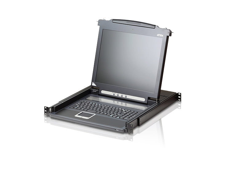 Aten Rackmount Single Rail LCD Console VGA PS/2-USB w/ 17' LCD Display, 1x Custom KVM Cable Included, 1280x1024@75hz Display, LED Illumination Aten Rackmount Single Rail LCD Console VGA PS/2-USB w/ 17' LCD Display, 1x Custom KVM Cable Included, 1280x1024@75hz Display, LED Illumination